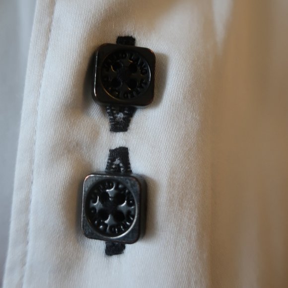 Womens Jared Lang White Black Designer Long Sleeve Button-Up Shirt S/P * - Picture 8 of 15
